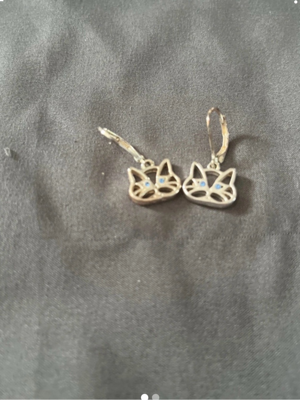 Cat face earrings